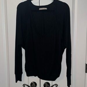 We the Free/Free People V Neck Top, Black, Sz S, LN